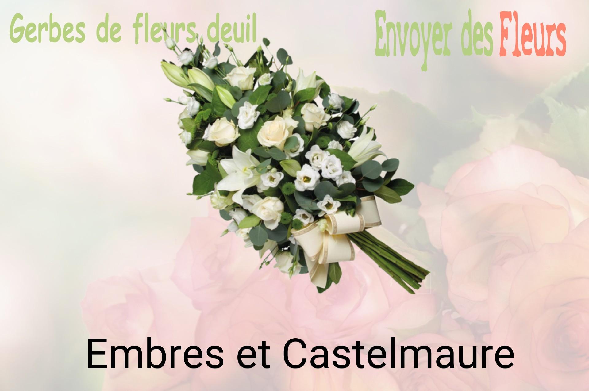 Gerbe de fleurs de deuil livrée à Embres-et-Castelmaure